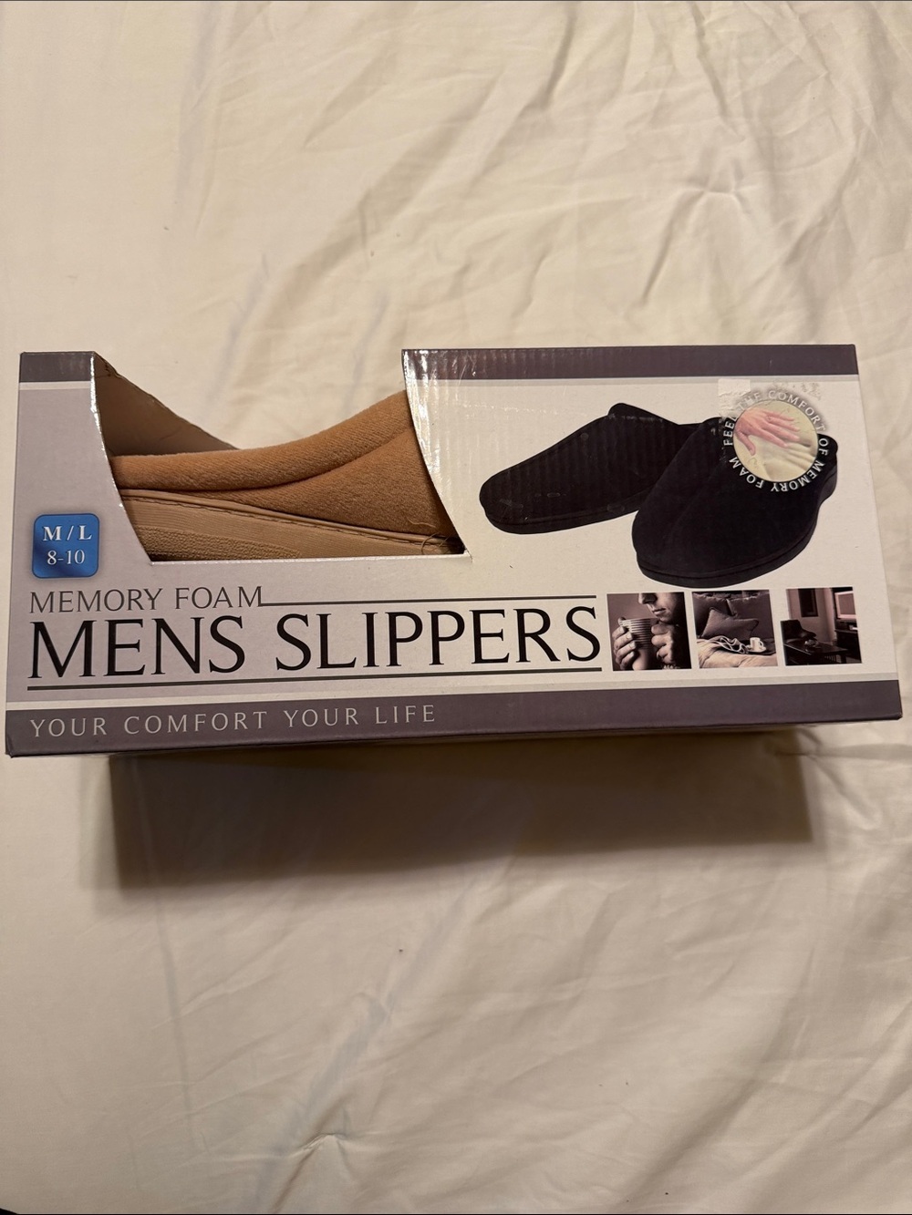 Men’s memory foam slippers size 8-10​